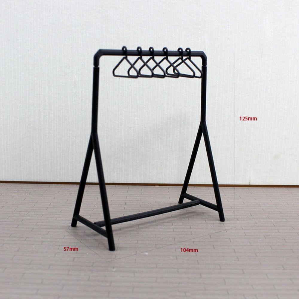 Display Stand Miniature Hangers 1/12 Scale Dollhouse Clothing Rack Doll Clothes Rack  Kid Toy