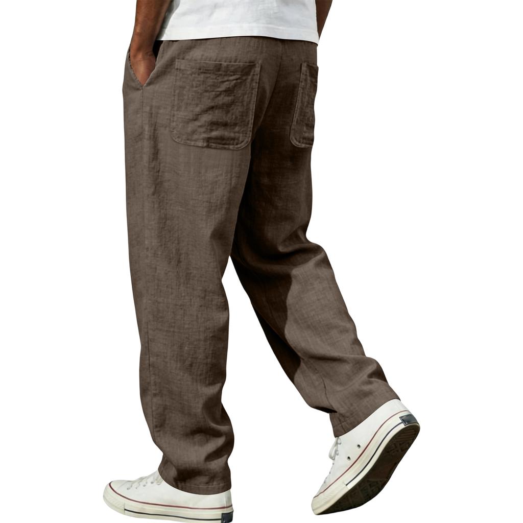 Men's Cotton Linen Trousers Men's Casual Fashionable Cotton Linen Trousers