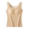 Colete feminino de veludo quente de dupla face com almofada de peito sem costura - roupa íntima ideal para outono e inverno