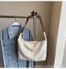 Lazy wind simple large capacity messenger bag 2025 new trendy fashion versatile shoulder bag casual canvas tote bag