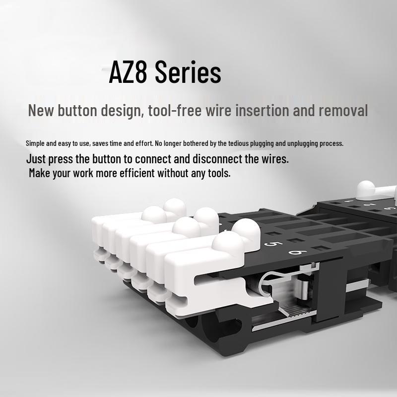 Rongyu AZ8+AZ80-2P Tool-Free Spring Terminal Inline Micro Connector