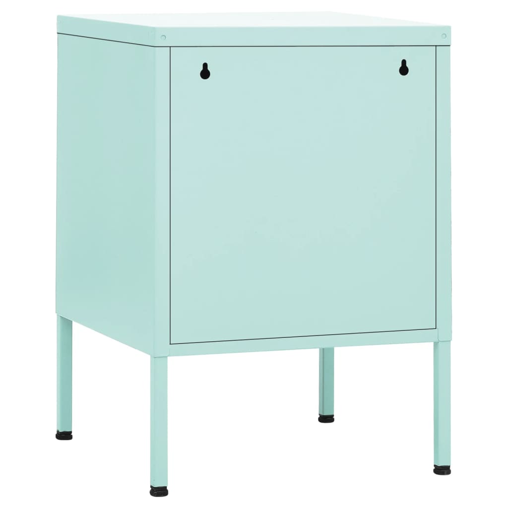 Nightstands 2 pcs Mint Green 35 x 35 x 51 cm Steel