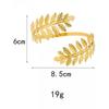 Fashion Golden Leaves Open Adjustable Arm Ring Fashion Special-Interest Bracelet Dunhuang Egypt Vintage Jewelry Accessories