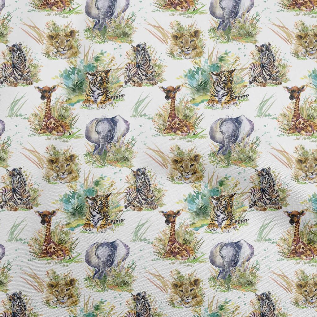 oneOone Bavlněný Flex Modrofialový Látka Zvíře Šicí Řemeslné Projekty Látkové Potisky na Metráž 40 Palců