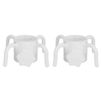 2 Pièces Crochet Suspendu en Plastique pour Parasol de Plage Cintre pour Parapluie 4 Broches Porte-Serviette Chapeau Lunettes de Soleil