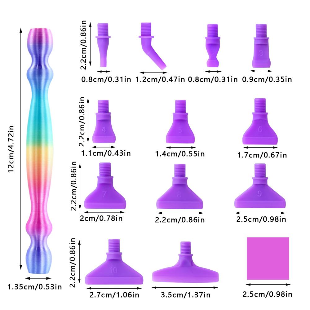 Diamond Art Pen Tools Diamond Painting Accessories with Screw Plastic Tip Diamond Painting Pen Drill Bead Dot Pens for Art Craft