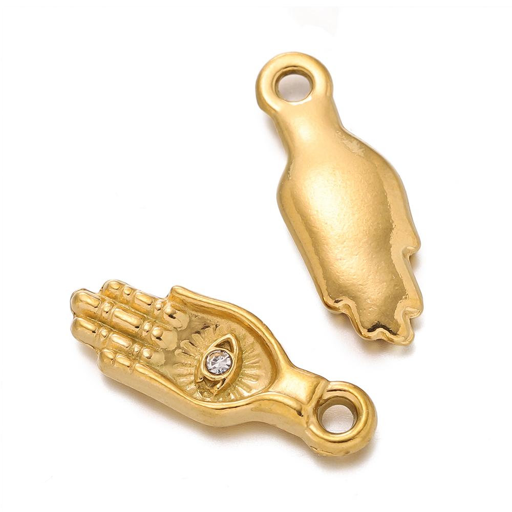 

2Pcs 13 Styles Stainless Steel Gold Owl Heart Four Leaf Clover Pendant for DIY Necklace Bracelet Jewelry Making Supplies 2PCS