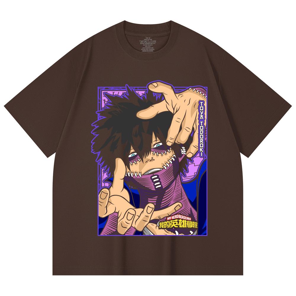 230 g/m² 100% Bawełna My Hero Academia V17 Nadruk Dabi Unisex Ciężka Bawełniana Koszulka