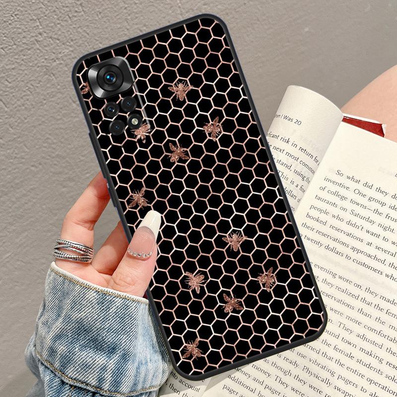 Honeycomb Honey Bee Phone Case For Xiaomi Redmi Note 14 13 12 9 10 11 15 Pro Plus 13C 10C 12C 14C 15C Cover