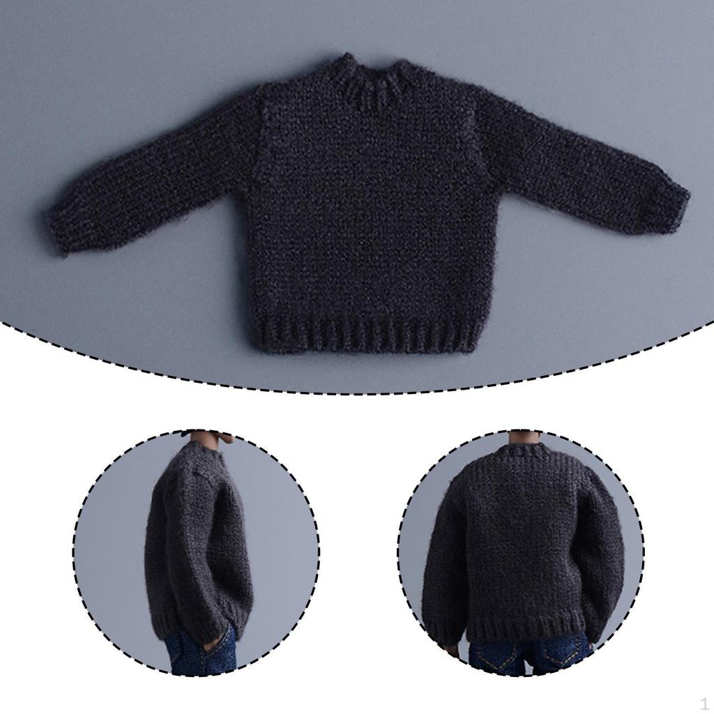 1/12 Action Figure Sweater 6 inch Doll Clothes Long Sleeved Knit Female Clothing