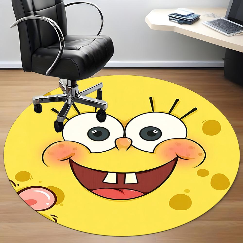 1pc SpongeBob SquarePants Office Round Area Rug, Under Office Chairs Bedroom Living Room Home Decor, Room Decoa1016076