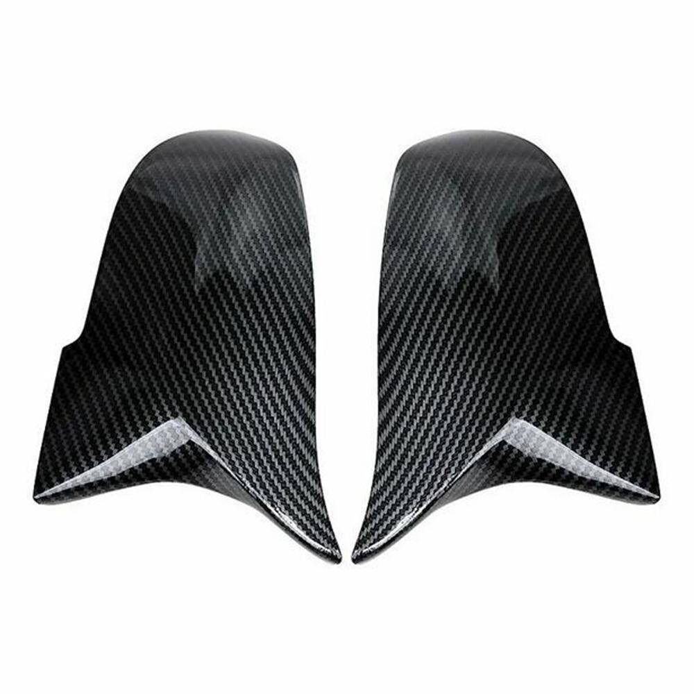 51167308683 51167308684 Carbon Fiber Style Rear View Mirror Cover Caps For Bmw