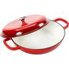 Pentola Olandese da 4,5L Pentola per Zuppa Ghisa Casseruola Braiser Casseruola Padella con Coperchio e Doppie Maniglie Pentola Olandese Cottura al Forno