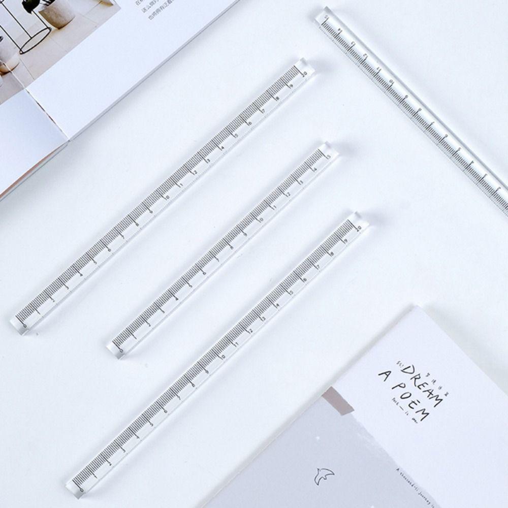 Acrylic Cube Ruler 15/20/30CM Quadrangular Ruler Creative Scale Ruler  Students Gift