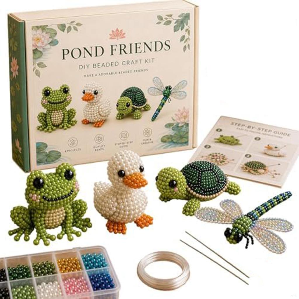 DIY 3D Tiere Perlenstickerei Set Tier Bastelset Süßer Vogel & Tier Perlen Bastelset für Handstickerei Basteldekoration