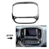 Black Wood Center Console Navigation GPS Screen Trim for Chevy Colorado 2014+ US