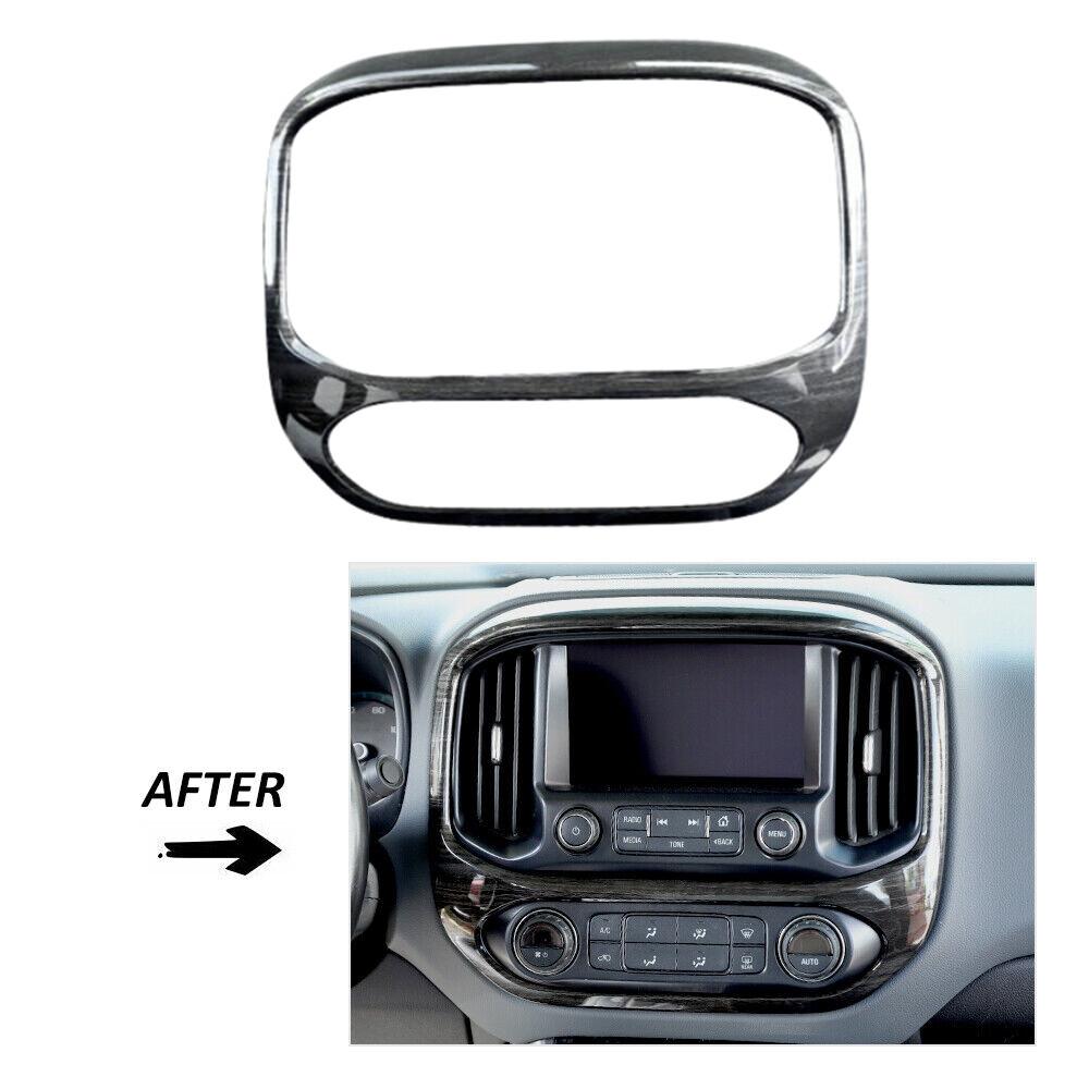 Black Wood Center Console Navigation GPS Screen Trim for Chevy Colorado 2014+ US