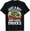 Just a Boy Who Loves Trucks - Semi Trucker Kids Toddler Boys Gift Unisex T-Shirt