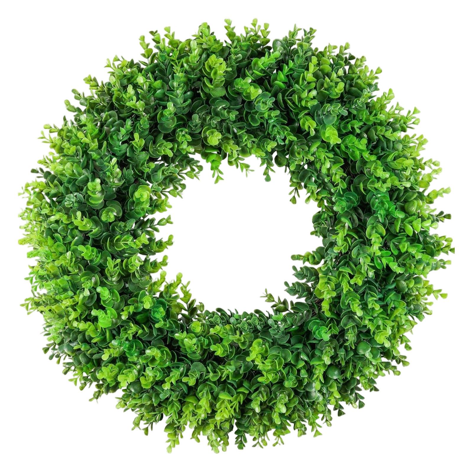 

Simulation Of Frost Grass Vine Circle Bottom With Green Plants, Water Grass Vine Circle Flower Wreath One Size зелёный