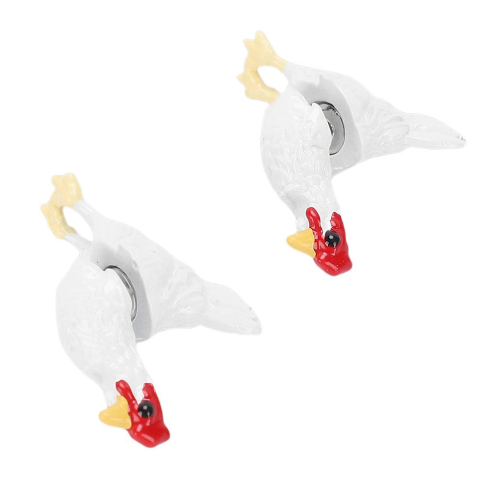Chicken Earrings Novelty Personalized 3D Chicken Farm Anial Stud Earrings Jewelry for Festival Holiday