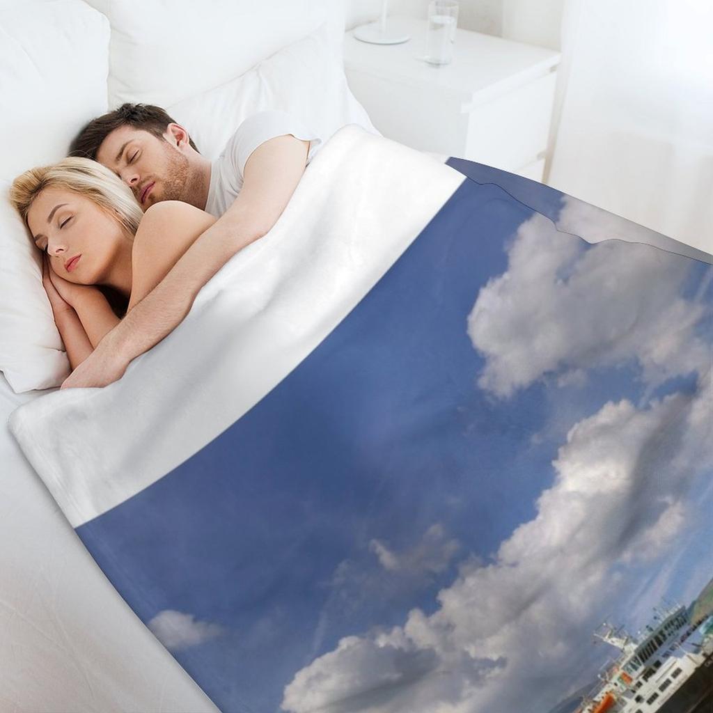 MV Caledonian Isles, Brodick Harbour, Isle of Arran Throw Blanket Thermal Multi-Purpose Furrys Hair Blankets