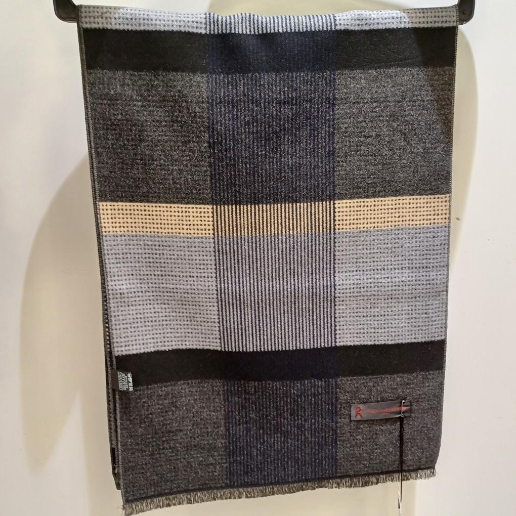 Men's Rayon Blend Gray Big Check Muffler RO4C013 _New Core Ilsan Branch