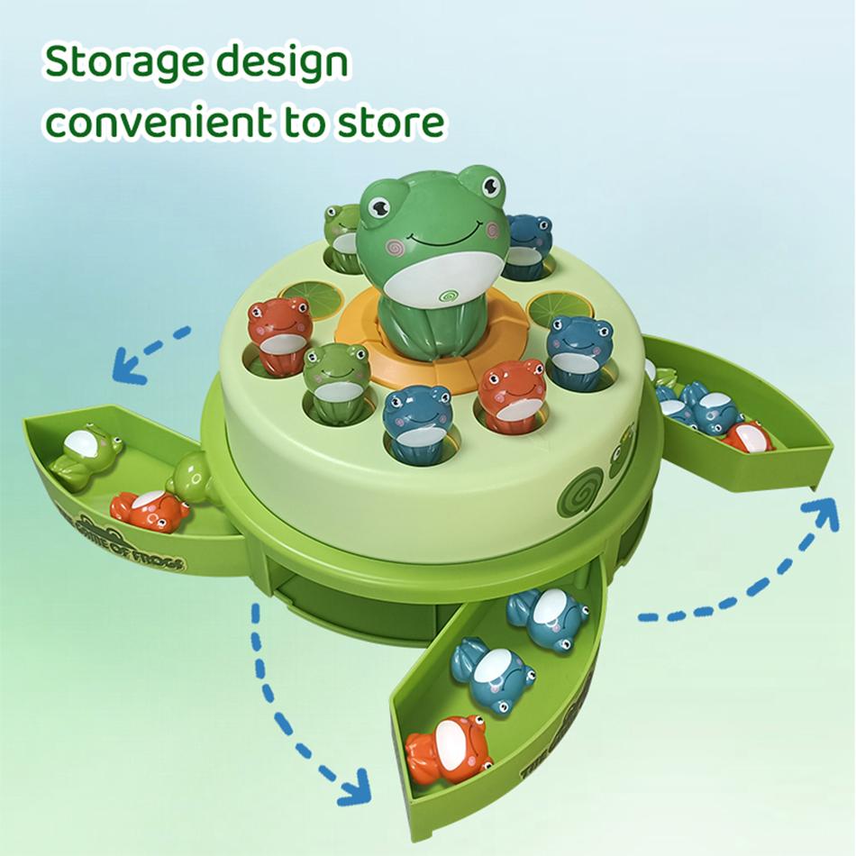 Electric Pop-up Turntable Toy with Music Cartoon Rotating Rabbit Catcher Toys with Nets Musical Launching Rotating Game Kids Toy