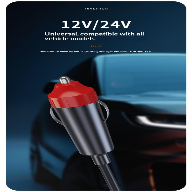 150W Zigarettenanzünder Adapter Wechselrichter Auto Netzteil Konverter DC 12V 24V auf 220V PD Typ-C QC 3.0 USB Ladegeräte AC Steckdose