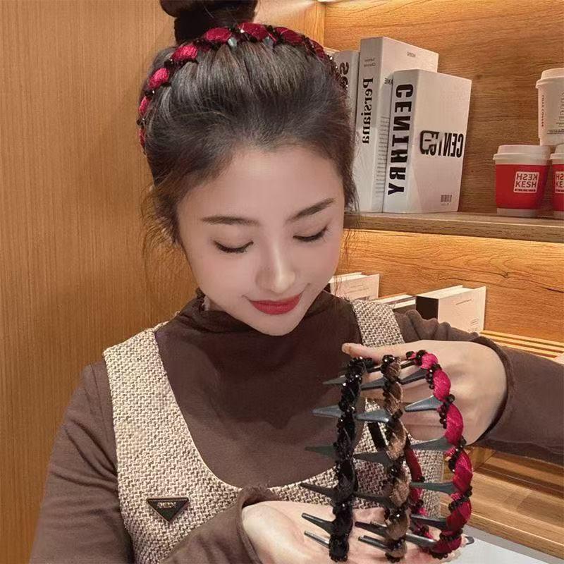 Luxury Women's Fluffy Rhinestone High Crown Headband for Face Washing (2025 Edition)