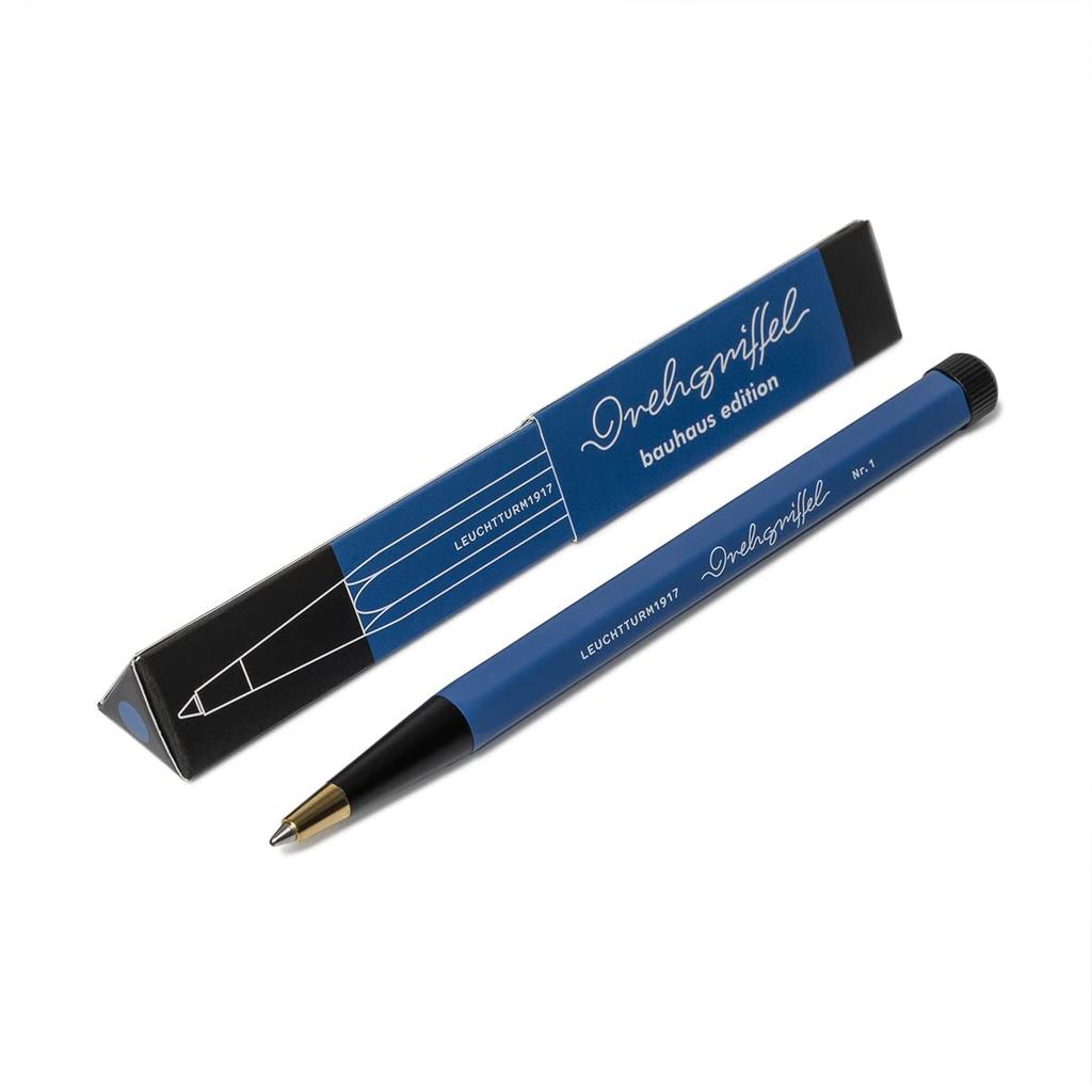 Leuchtturm Ballpoint Pen Dregliful Bauhaus Royal Blue Black 366572 Official Import Oil-based 0.5 &