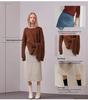 Women's High-Waisted Wool Midi Skirt - Retro A-Line for Autumn/Winter