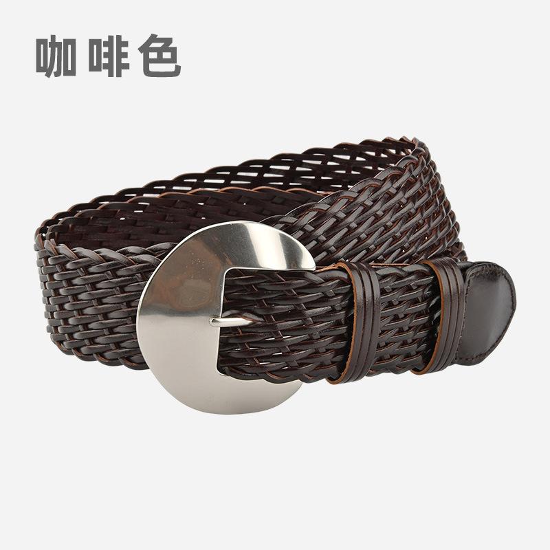 Ethnic Style Vintage Woven Belt Girl Bohemian Decorative Skirt Belt Leather Bran Paper Waist Seal Ladies