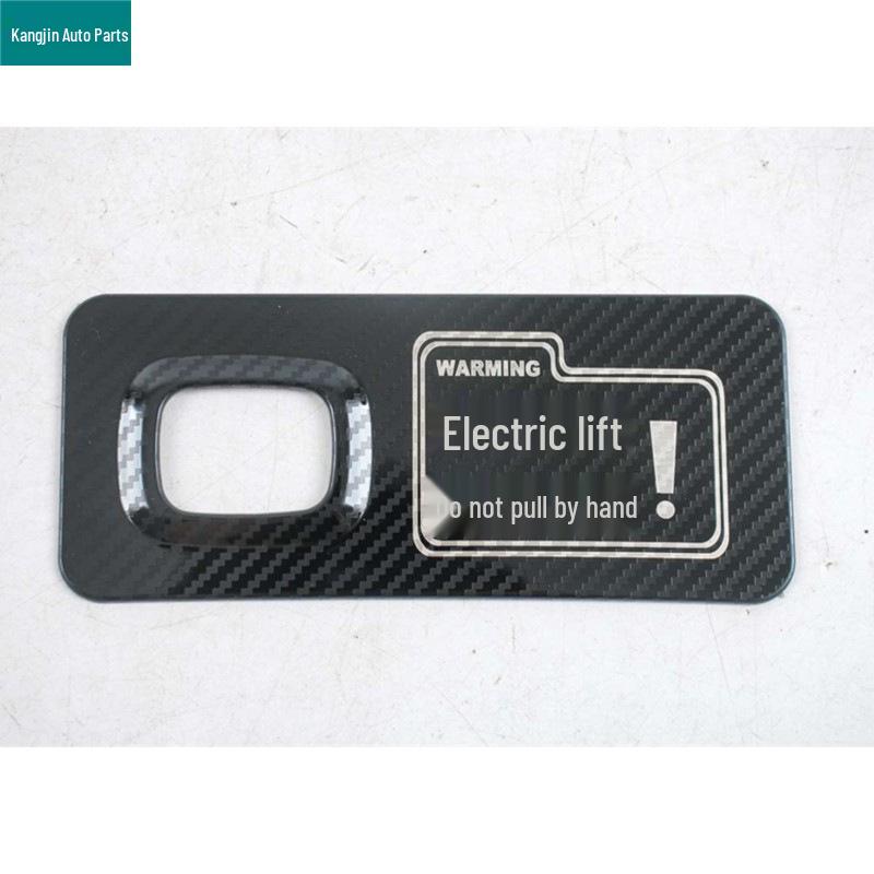 Nio 26 ES9 Tailgate Handle Warning Sticker – Stainless Steel, Silver/Black Titanium, Carbon Fiber Interior.