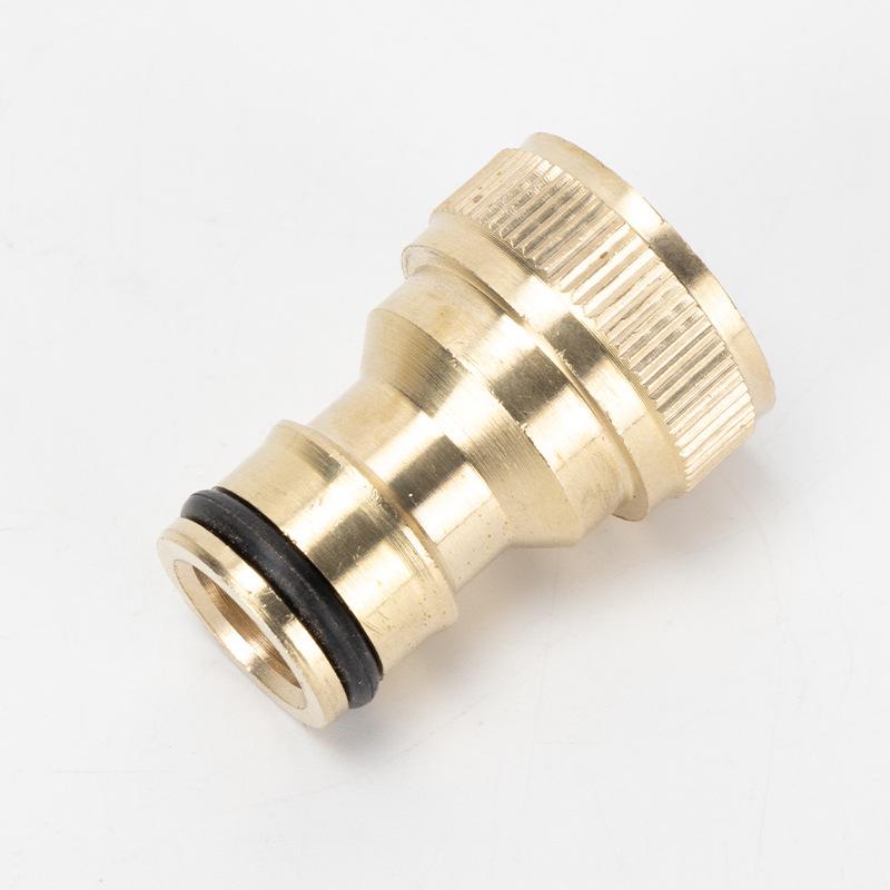 Copper Quick-Connect Faucet & Pipe Connector with Internal/External Thread - Fits 4mm & 6mm.