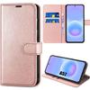 Case for Samsung Galaxy A57 5G, Shockproof Scratch-Resistant Shockproof Pink Leather Effect