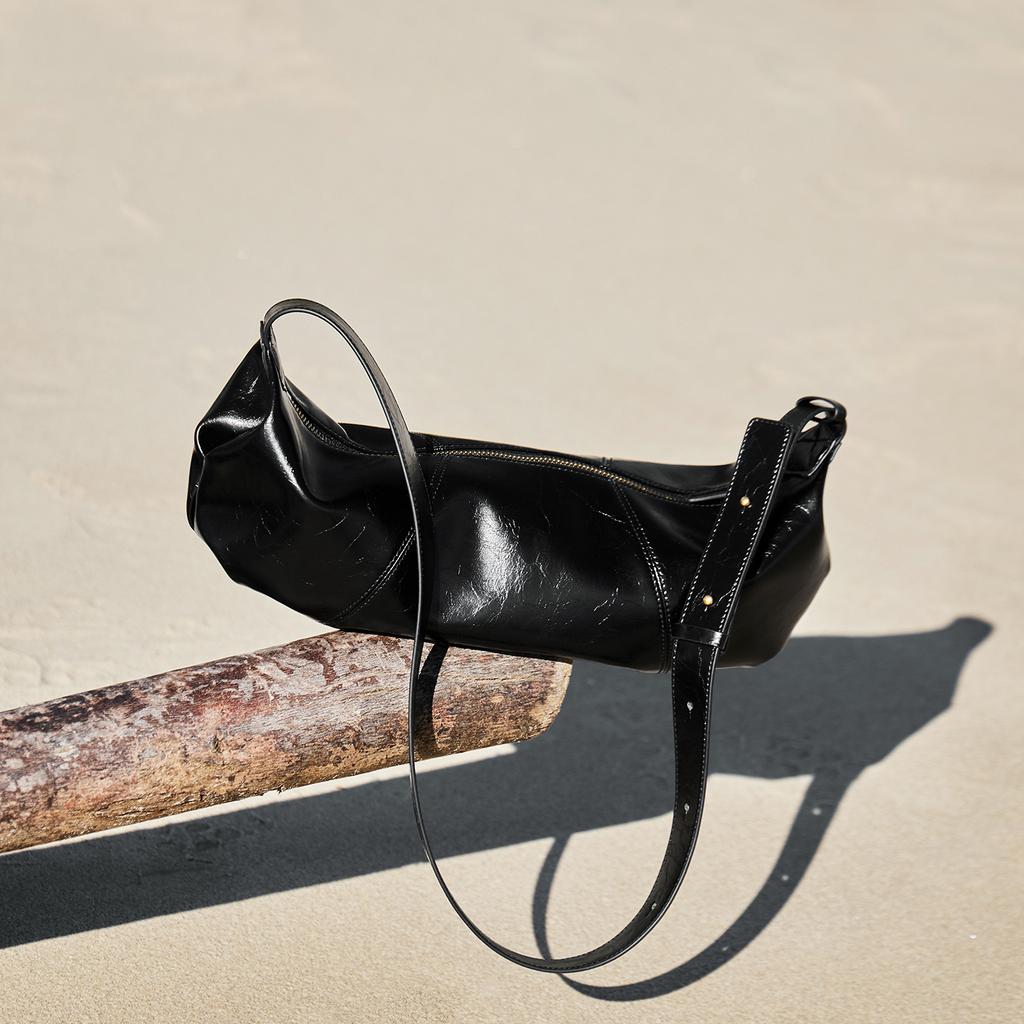 2025 New Fashion Design Genuine Leather Dumpling Bag Versatile Lazy Style Commuter Crossbody Bag for Women