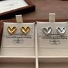 Simple, Concave Texture, Three-Dimensional Heart-Shaped Earrings, Stud Earrings, Light Luxury, Retro Fashion, Exquisite, High-End Texture