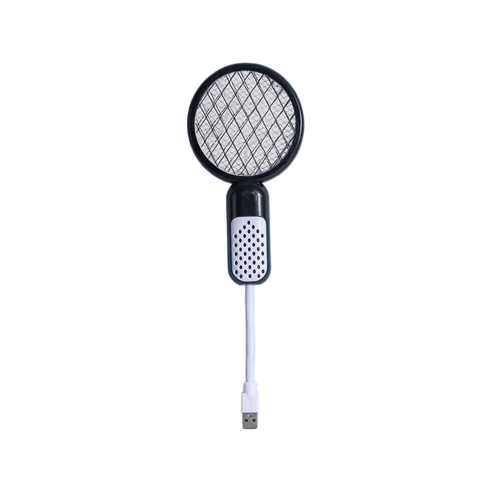 

Electric Mosquito Swatter USB Mosquito Attracting Lamp Portable Electric Zapper Safety Net Zapper Fly Swatter For Indoor Outdoor Home One Size