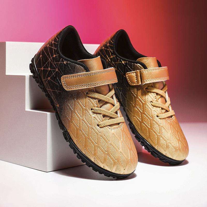 Children's Football Shoes Low-top Velcro Students Anti-skid Professional Training Shoes Long Broken Nails Football Shoes