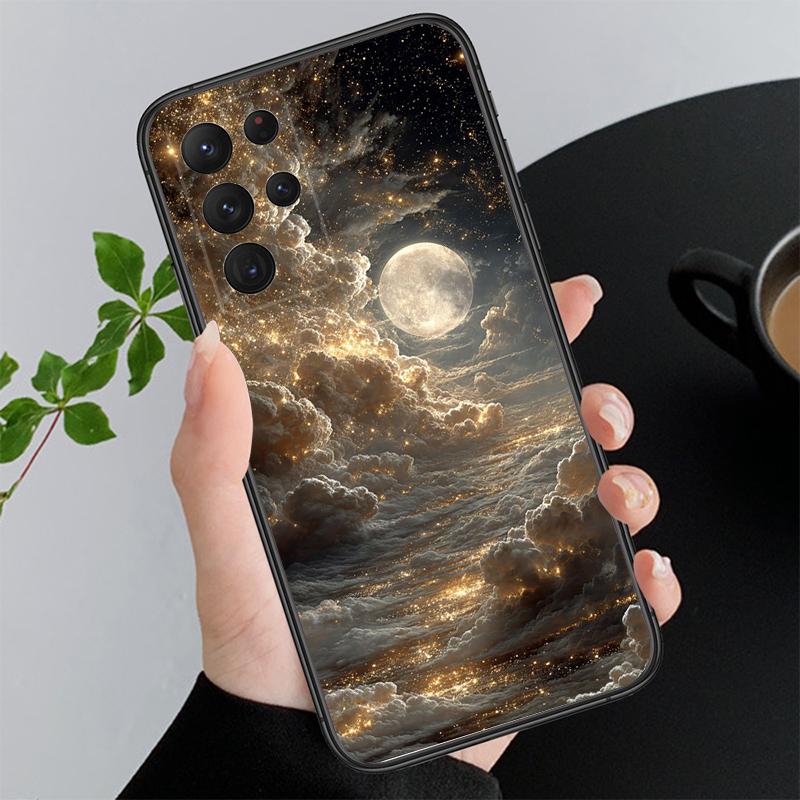 Clound Moon Star Night Phone Case For Samsung A55 A16 A56 A36 A35 A15 A53 A54 A33 A34 A25 A05S A52 A52S A14 A24 A26 A71