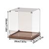 Wooden Bottom Storage Box Window Acrylic Toy Gundam Building Block Box Glue-Free Dust Cover