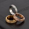 Rotatable Stainless Steel Star Moon Stress Relief Ring for Women