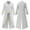 Jiamei Unisex Adult Retro Gothic Steampunk Mid-Length Tailcoat Halloween Costume