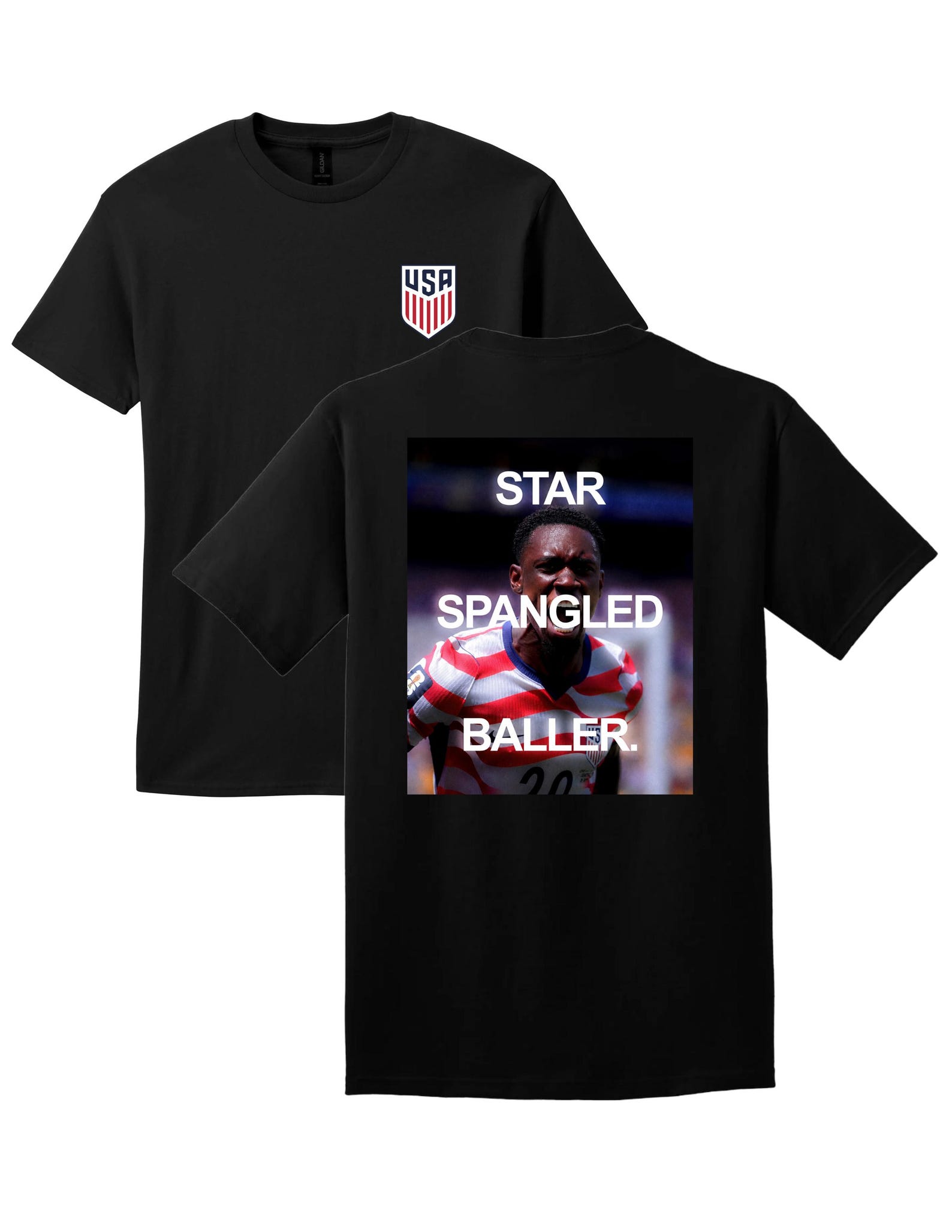 Star Spangled Baller World Cup USA Soccer T-Shirt L