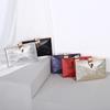 Pochette da sera minimalista in PU e Metallo a Foglia con Tasca per Telefono per Feste Formali
