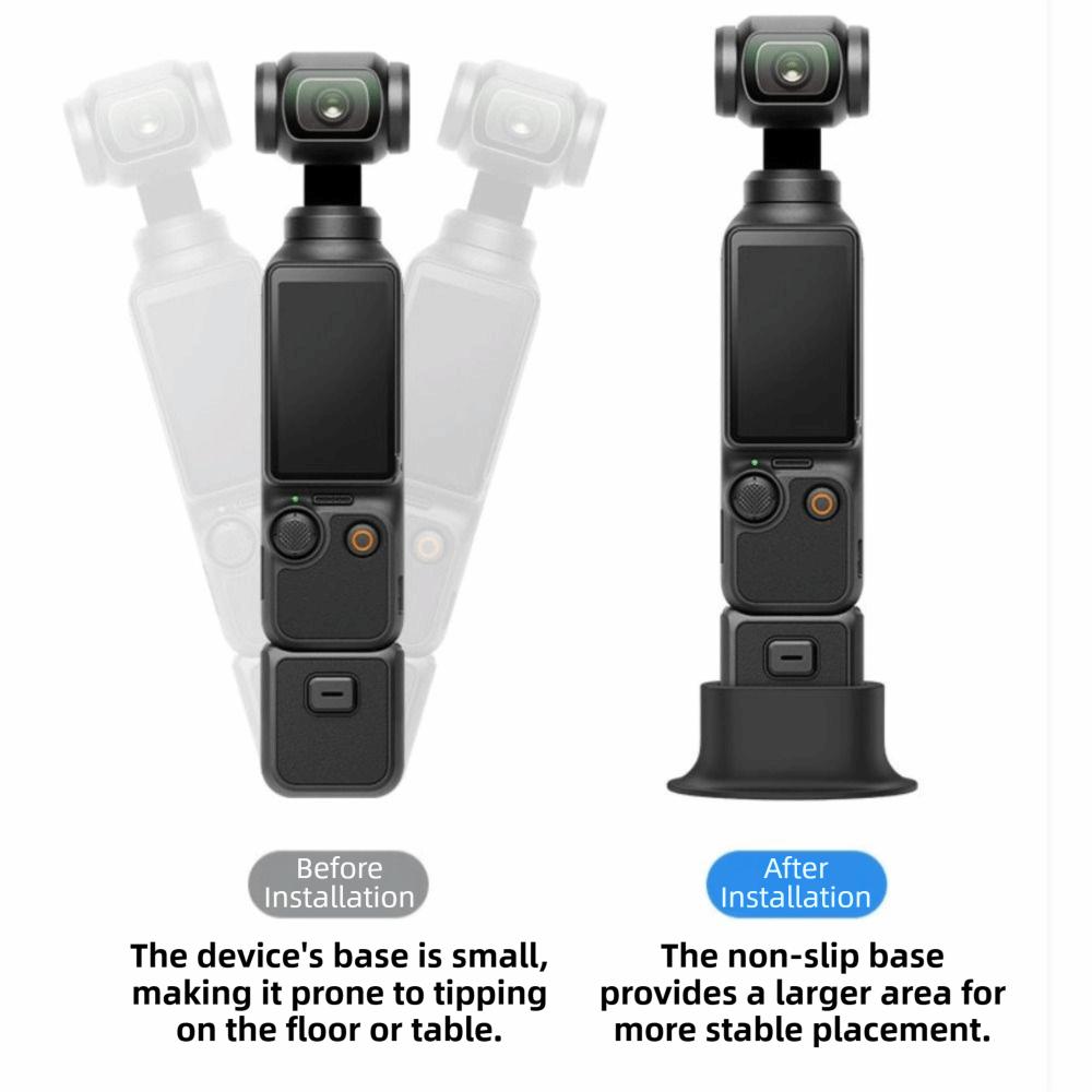 Portable Camera Support Base Stable Quick Release Stand Holder Non-slip Compact Fixed Base Stand for DJI OSMO Pocket 4 Vlog