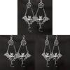 Gothic Style Alloy Earrings With Moon And Star Bat Design For Women