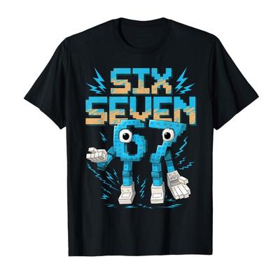 Meme 67 Sechs Sieben 6 7 Italienischer Hirnfraß T-Shirt Für Männer Frauen 100% Baumwolle T-Shirts Kurzarm Oberteile 1022-1