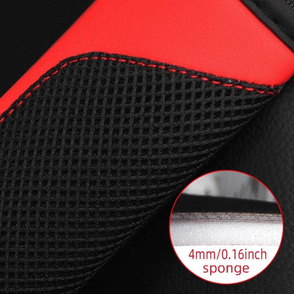 A Three-dimensional Mesh Cloth Leather Breathable Car Seat Belt Shoulder Strap Cover Insurance Strap Cover Automotive Supplies