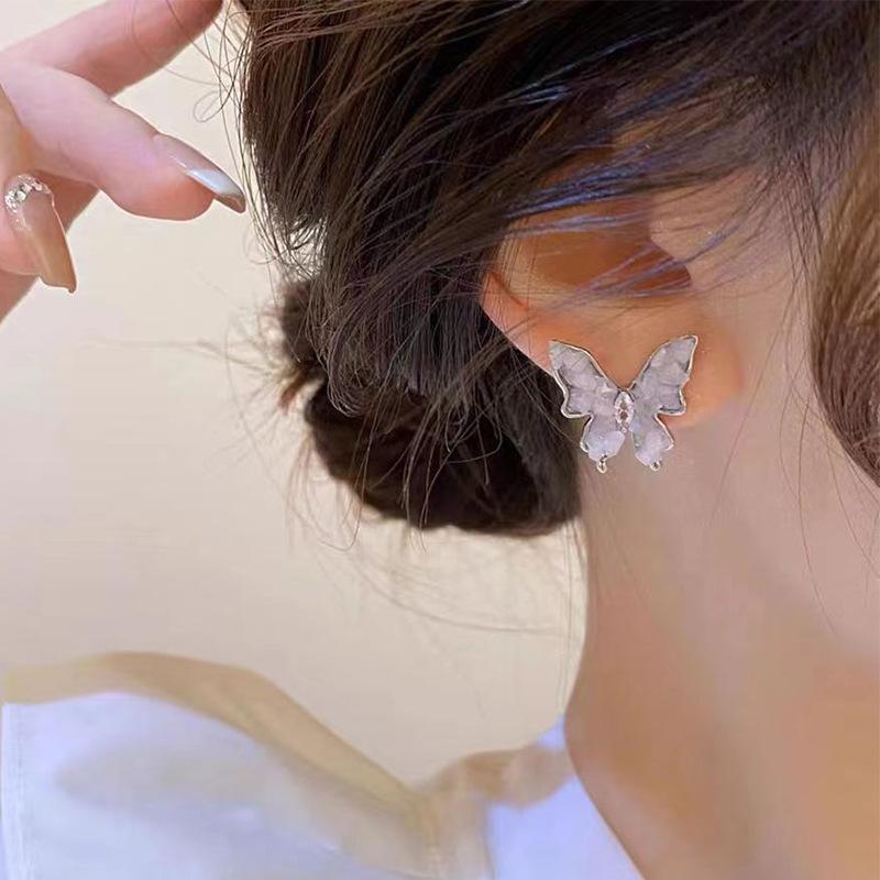 Boucles d'oreilles clous Petite Perle Aiguille Argent Tempérament Haut de gamme Géométriques Boucles d'oreilles pour Trou d'oreille Mignonnes Serties de Diamants Boucles d'oreilles Personnalisées